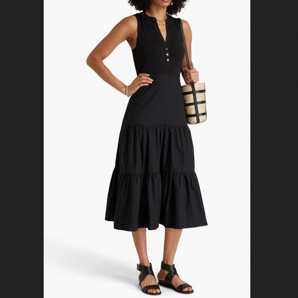 NEW size XL 12 Veronica Beard Black Maxi Dress - Picture 1 of 7